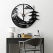 Japanese Landscape Metal Wall Clock