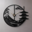 Japanese Landscape Metal Wall Clock