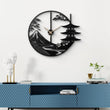 Japanese Landscape Metal Wall Clock