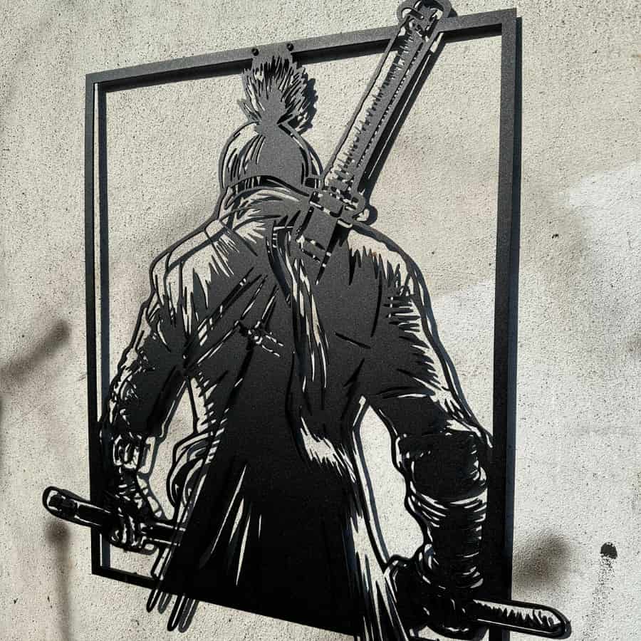 Japanese Samurai Metal Wall Art