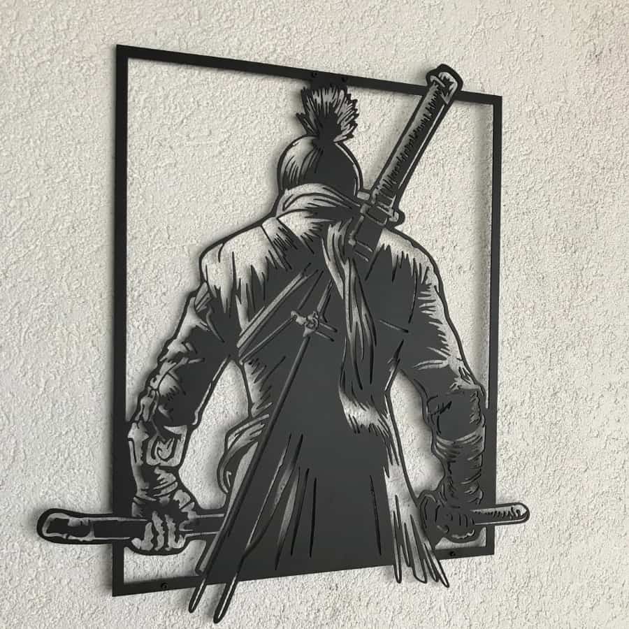 Japanese Samurai Metal Wall Art