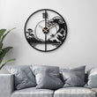 Japanese Wave Metal Wall Clock