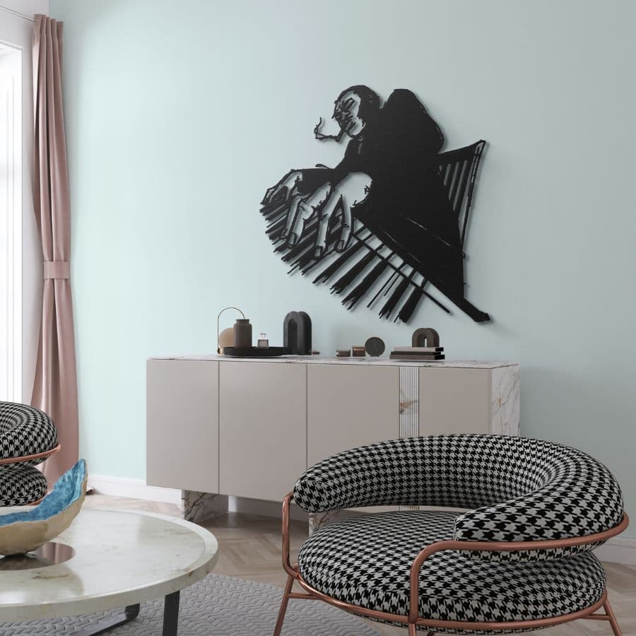 Cool Jazz Pianist Metal Wall Art