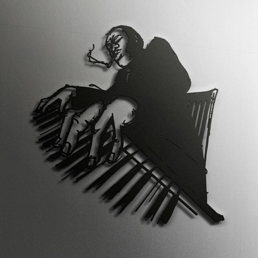 Cool Jazz Pianist Metal Wall Art