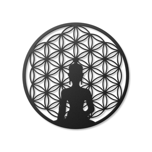 Buddha Life Of Flower Metal Wall Art Decor