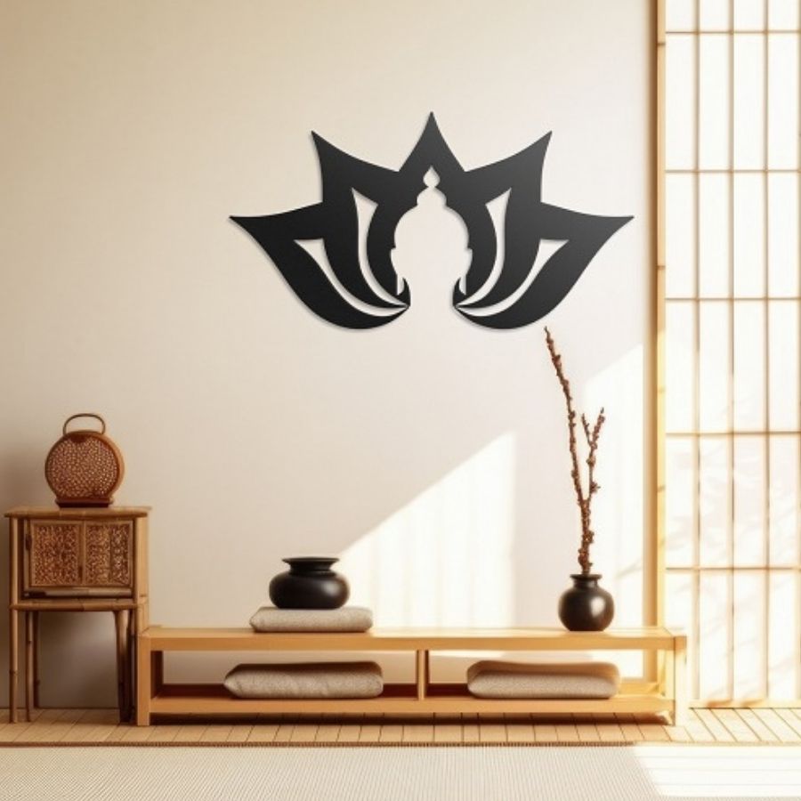 Lotus Buddha Metal Wall Art Decor