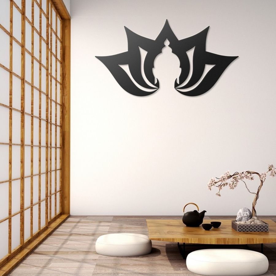 Lotus Buddha Metal Wall Art Decor