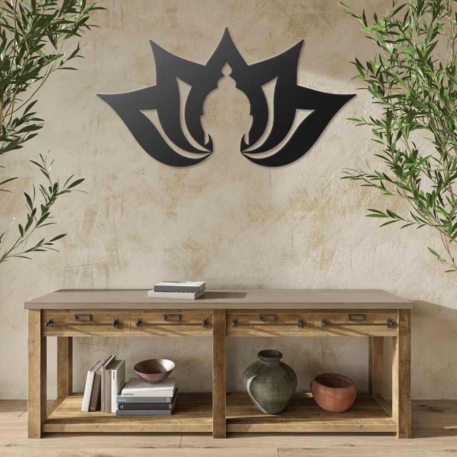 Lotus Buddha Metal Wall Art Decor