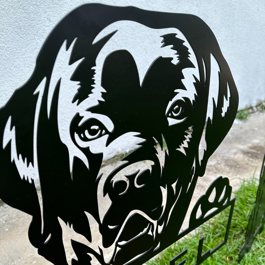 Labrador Retriever Custom Metal Dog Portrait