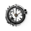 Large Black Silent Minimalist Metal Wall Clock