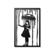 Banksy Umbrella Girl Metal Wall Art