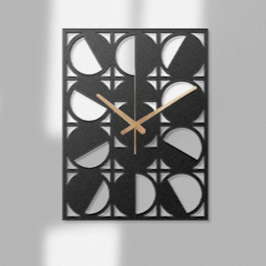 Analog Moon Phase Metal Wall Clock