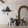 Triangle Shape Metal Wall Clock for Living Room