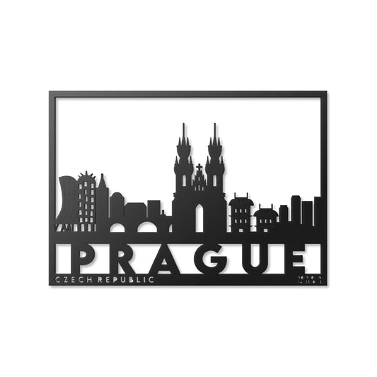 Prague City Metal Wall Art Decor