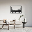Venice City Silhouette Metal Wall Art Decor