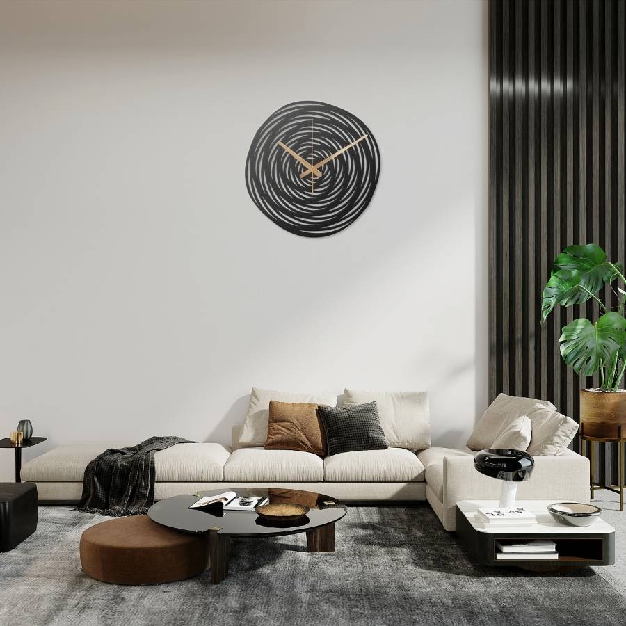 Spiral Metal Wall Clock