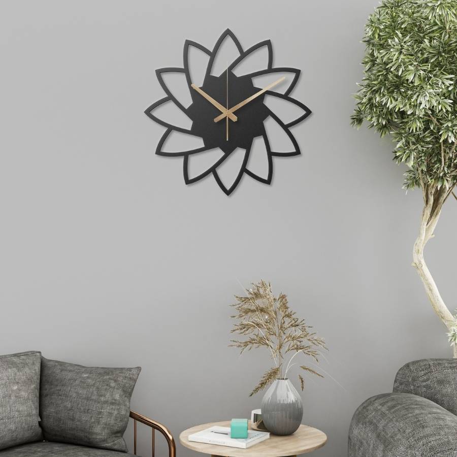 Lotus Flower Metal Wall Clock