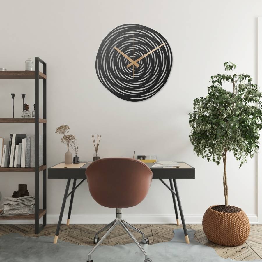 Spiral Metal Wall Clock