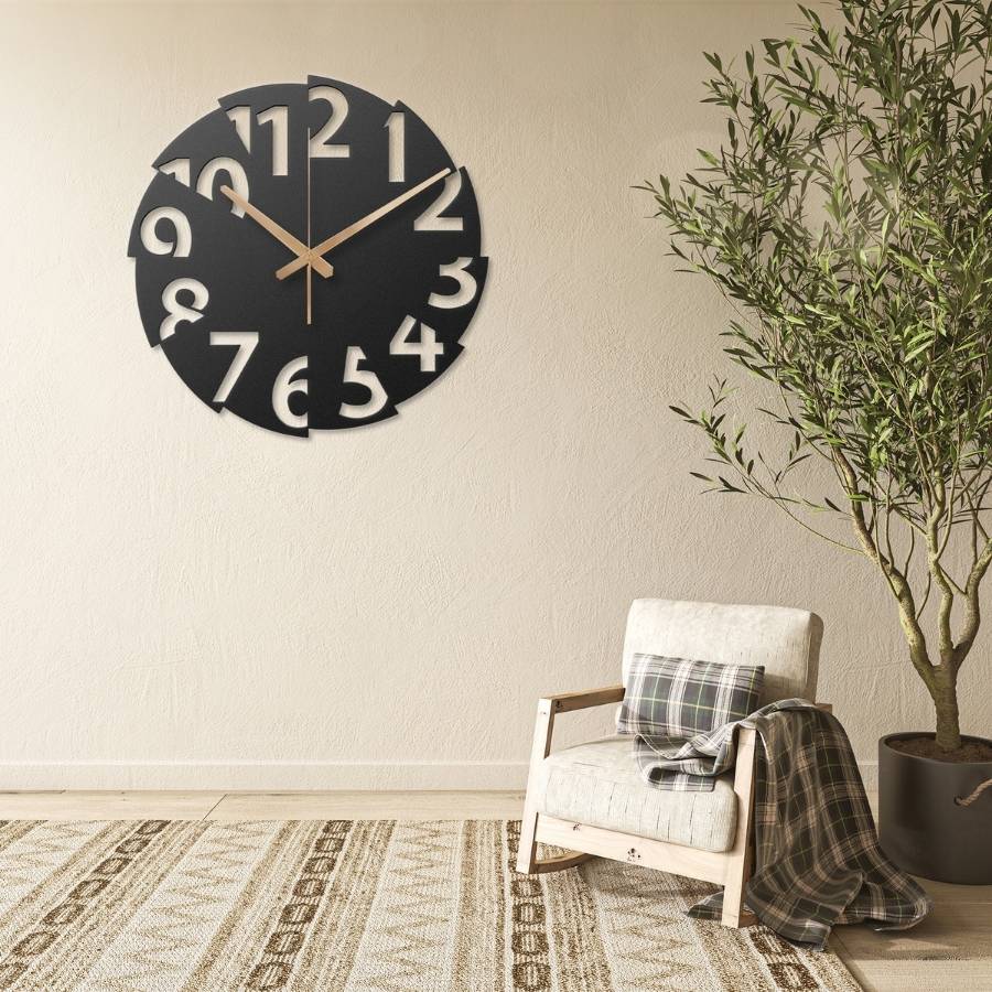 Modern Oversized Metal Wall Clock