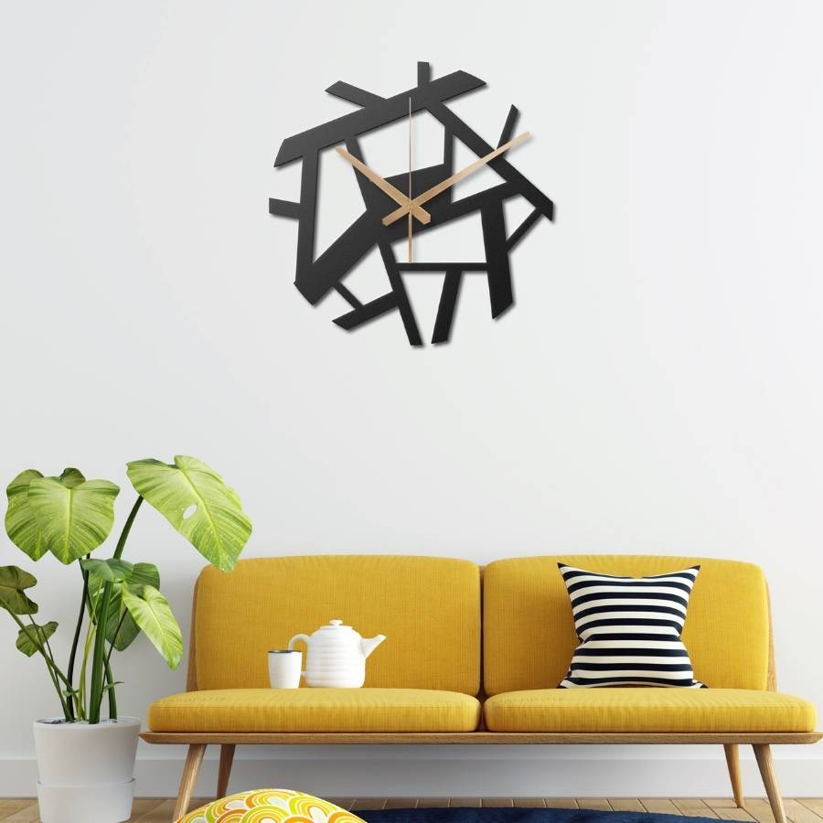Metal Clock Panel Complex Metal Wall Clock - Moonarch