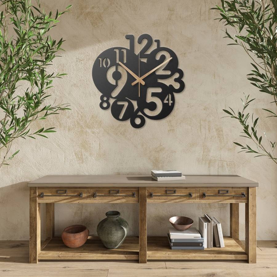 Number Metal Wall Clock - Moonarch