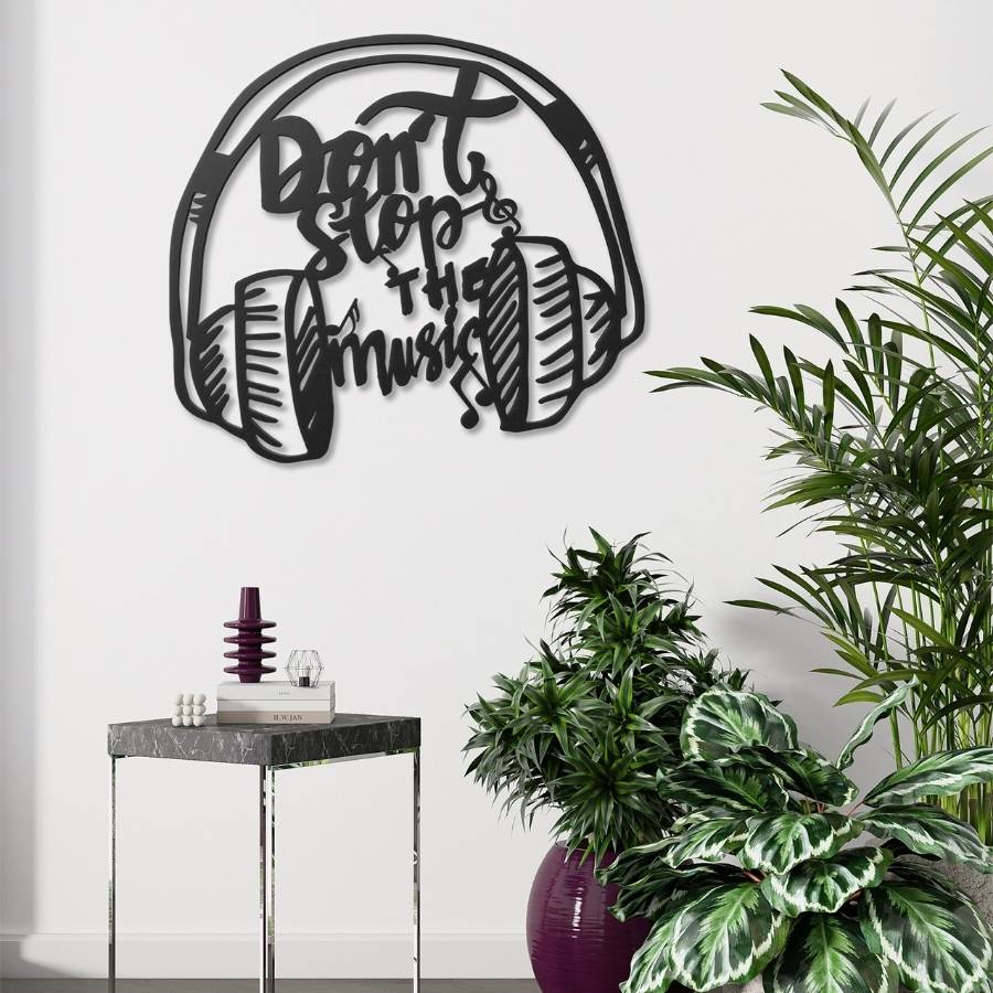 Music Headphone Metal Wall Art