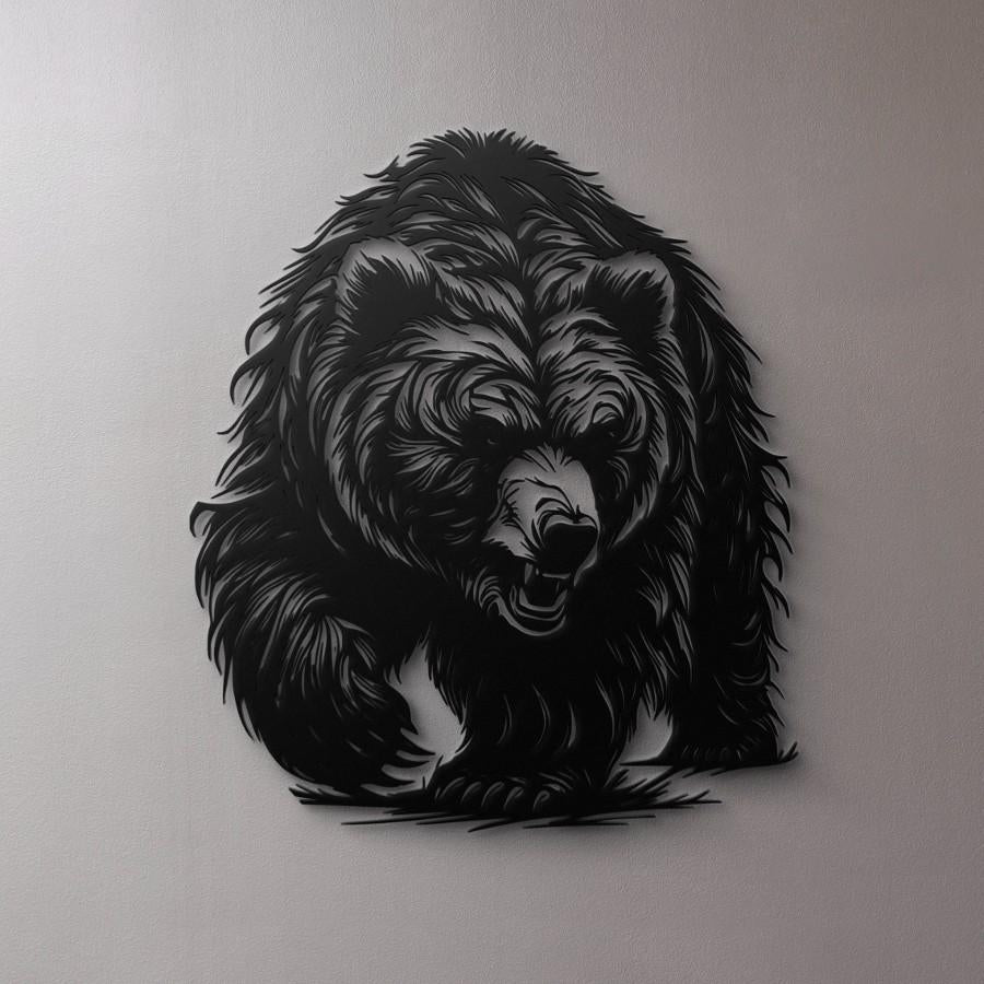 Majestic Bear Metal Wall Art