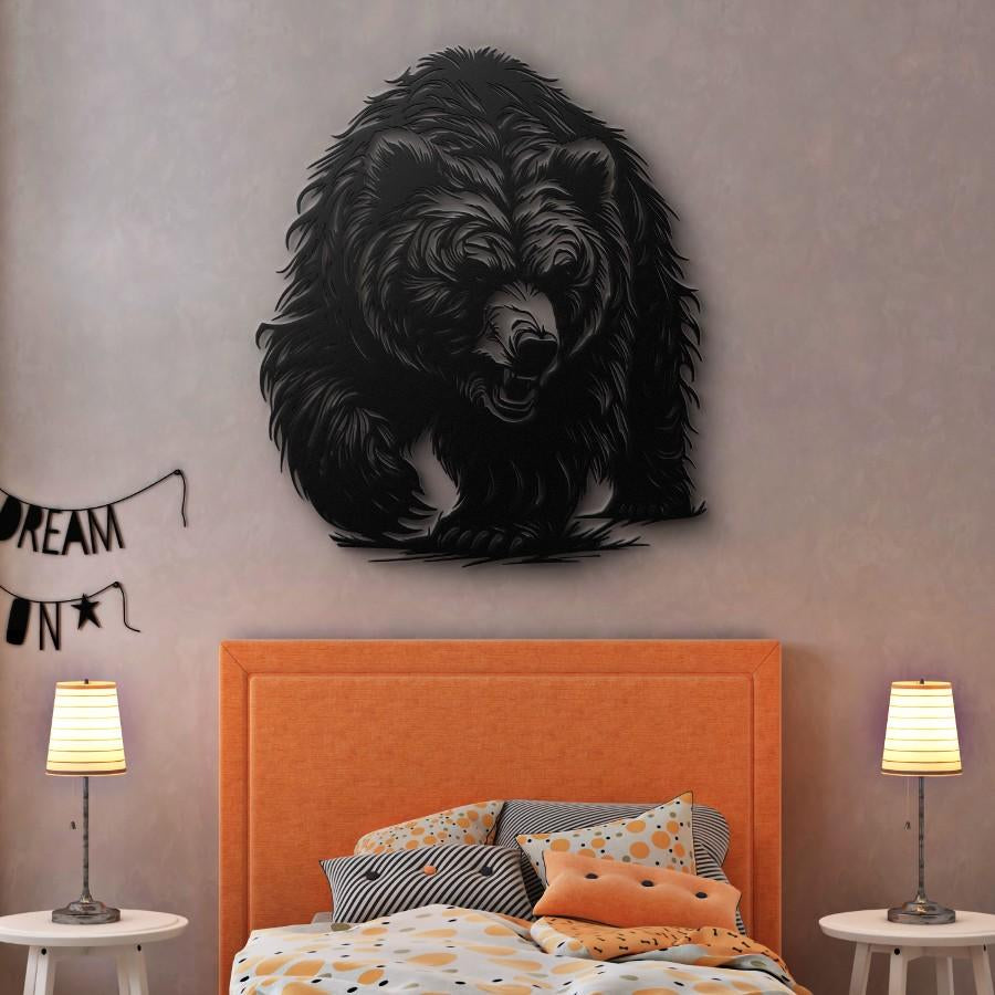 Majestic Bear Metal Wall Art