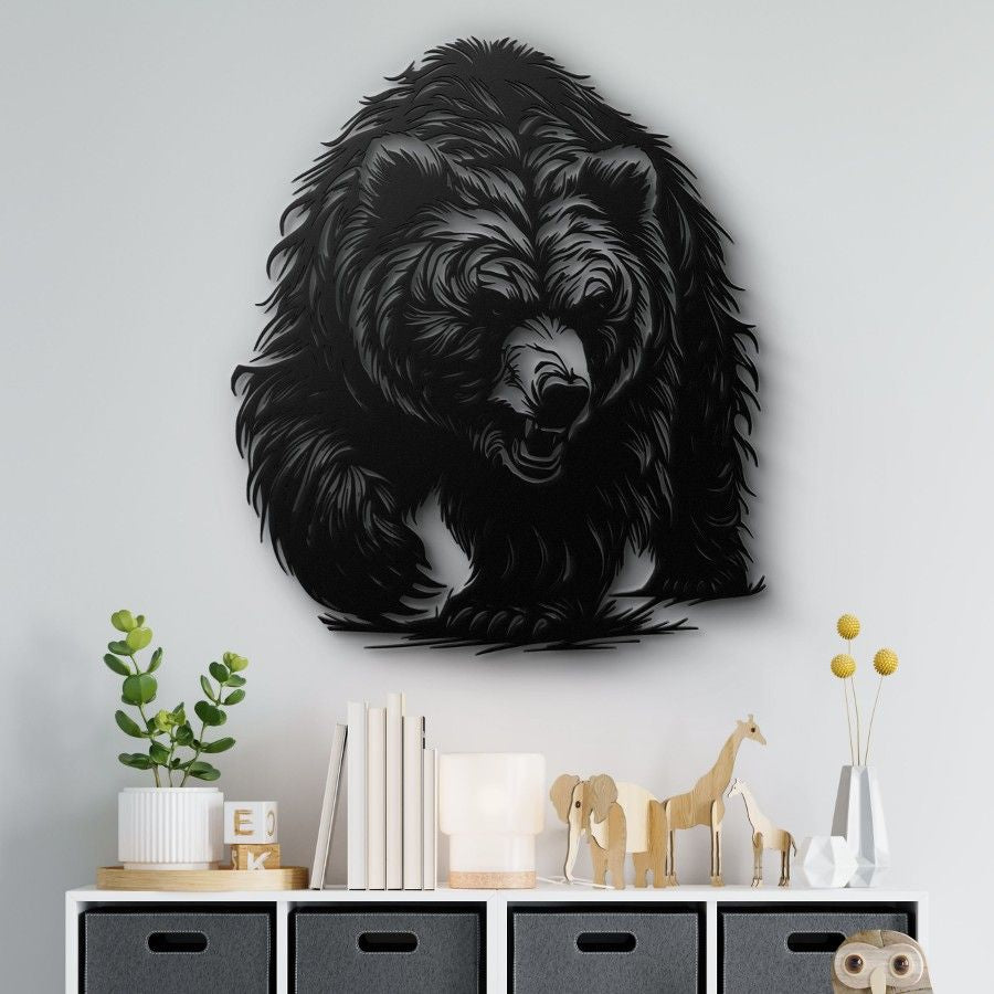 Majestic Bear Metal Wall Art