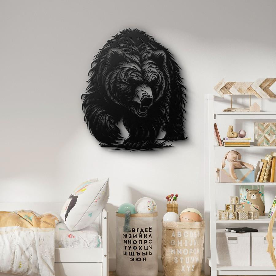 Majestic Bear Metal Wall Art