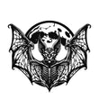 Majestic Full Moon Gothic Bat Metal Wall Art