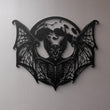 Majestic Full Moon Gothic Bat Metal Wall Art