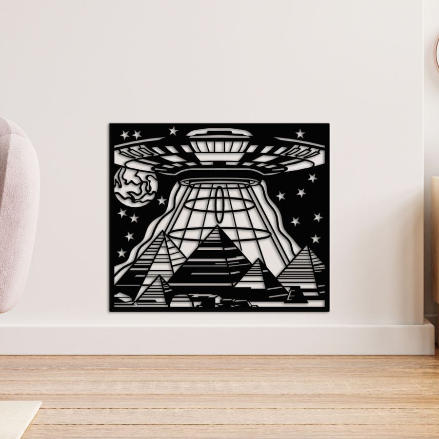 Majestic Pyramids Metal Wall Art