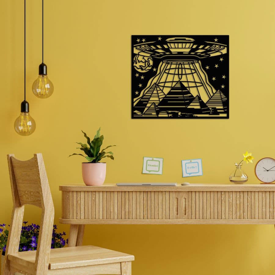 Majestic Pyramids Metal Wall Art