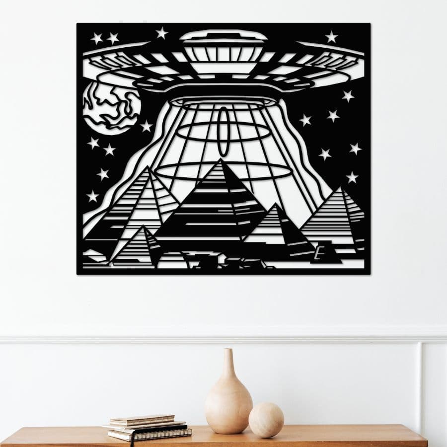 Majestic Pyramids Metal Wall Art