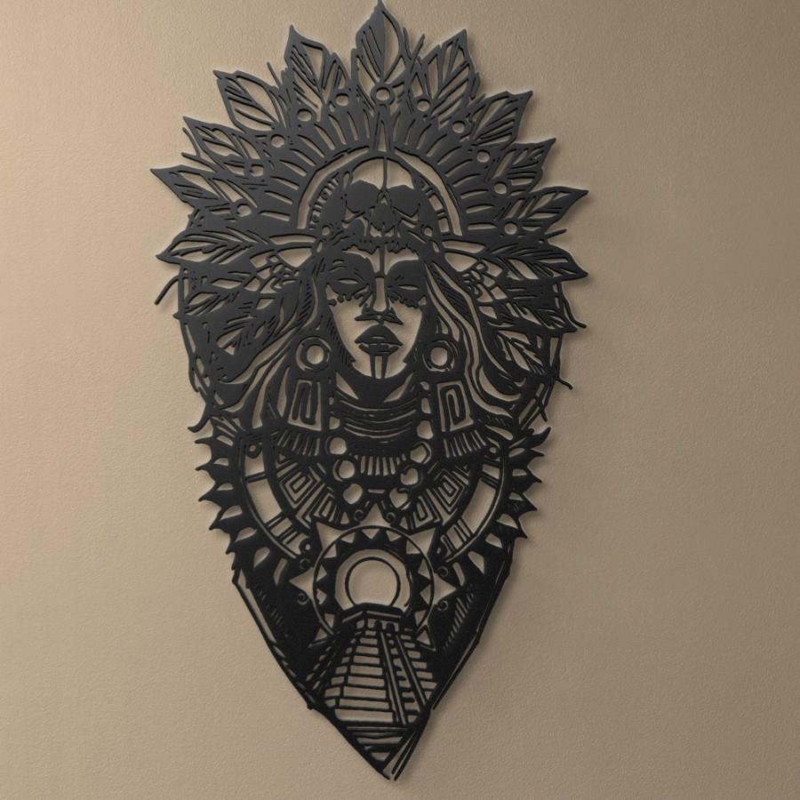 Majestic Tribal Queen Metal Wall Art