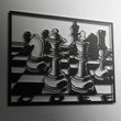 Chess Board Metal Wall Art Decor