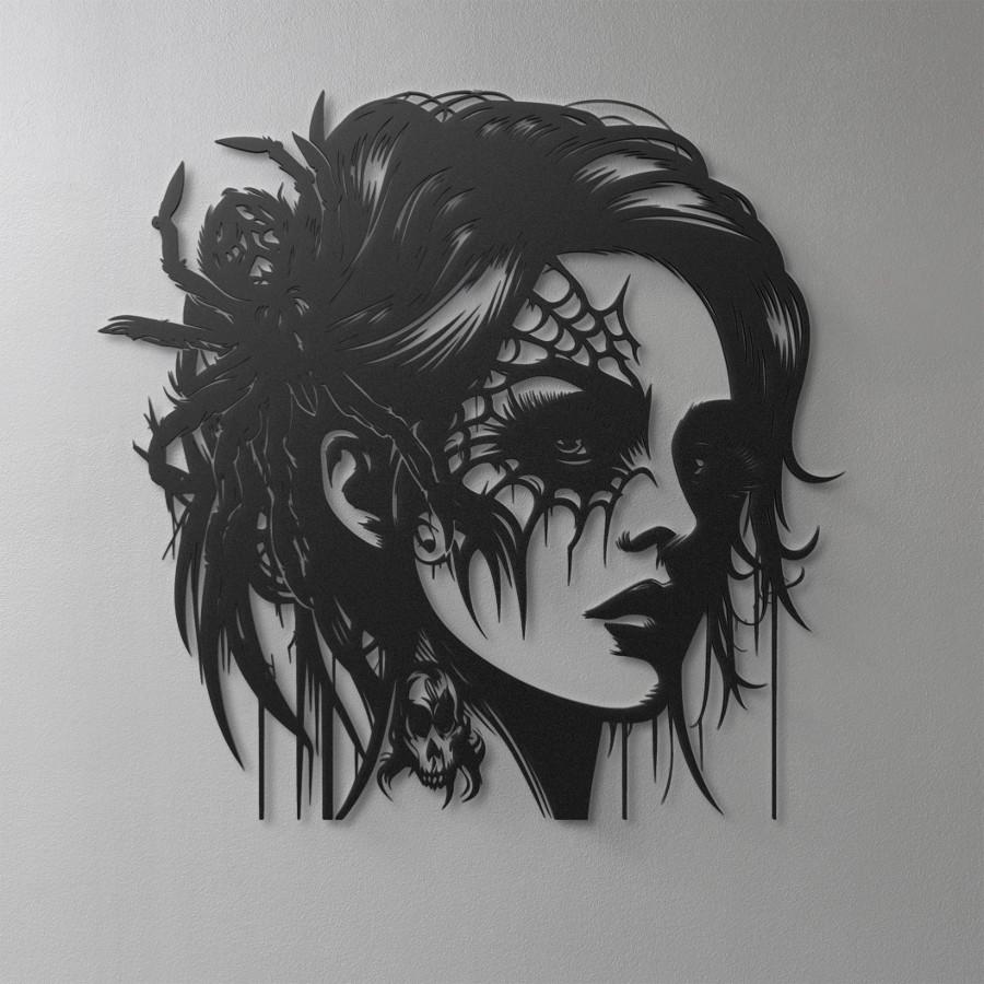 Gothic Woman Metal Wall Art