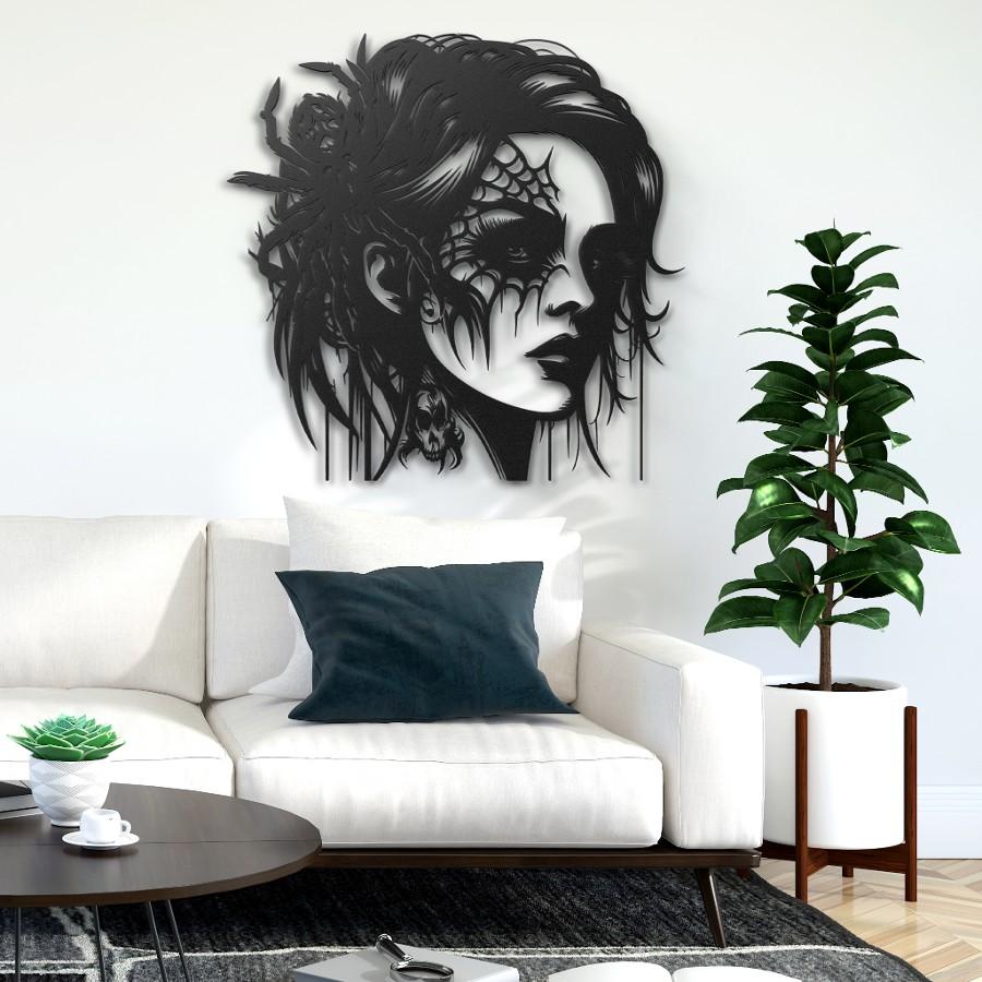 Gothic Woman Metal Wall Art