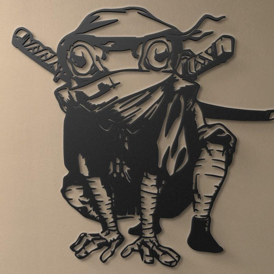 Frog Ninja Metal Wall Art Decor