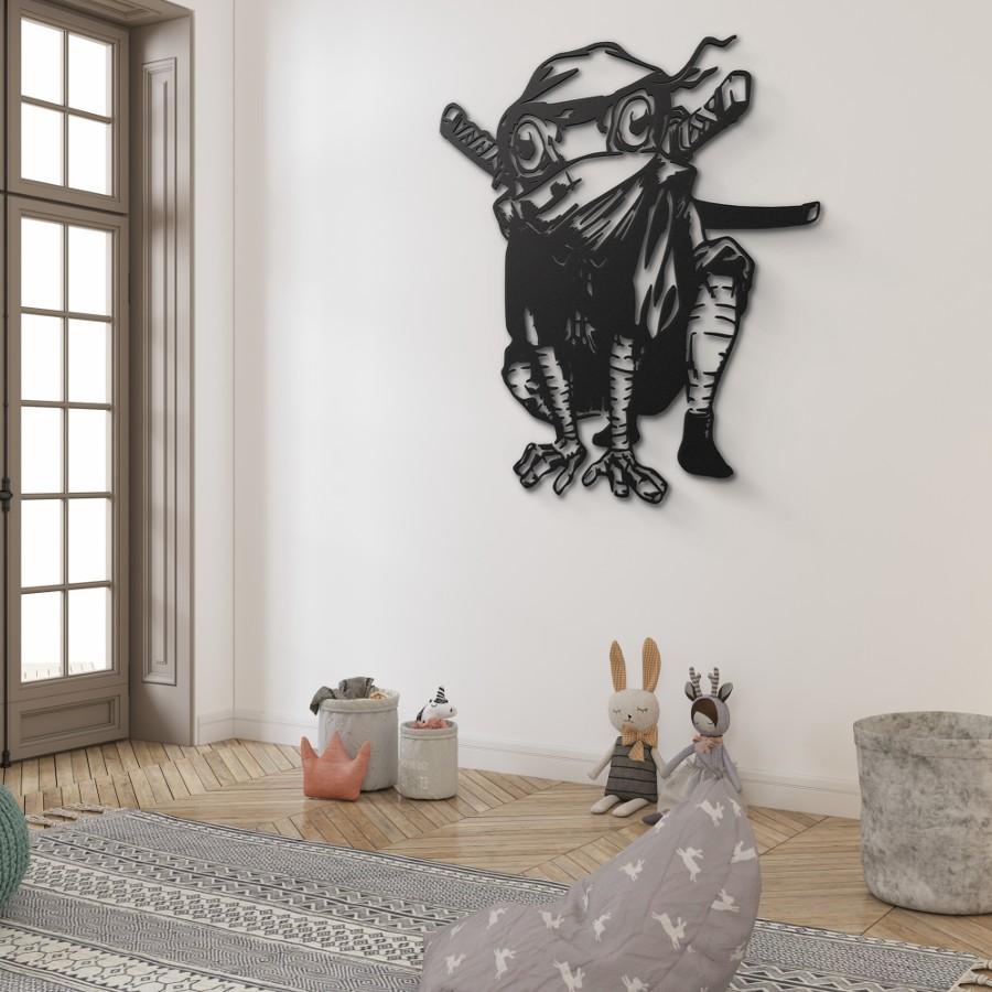 Frog Ninja Metal Wall Art Decor