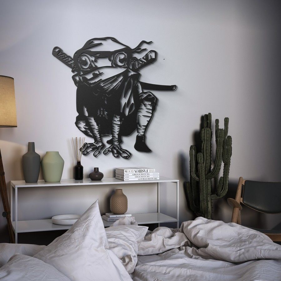 Frog Ninja Metal Wall Art Decor