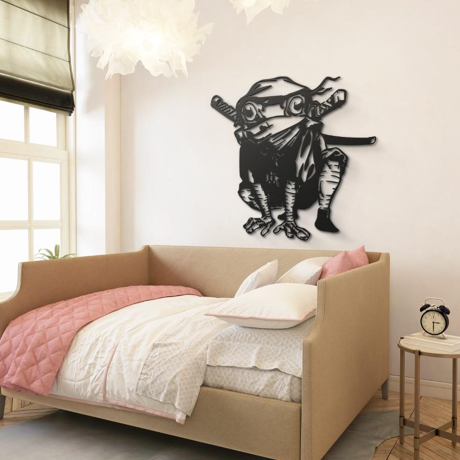 Frog Ninja Metal Wall Art Decor