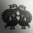 Double Peacock Metal Wall Art Decor