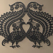 Double Peacock Metal Wall Art Decor
