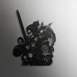 Japanese Samurai & Dragon Metal Wall Art