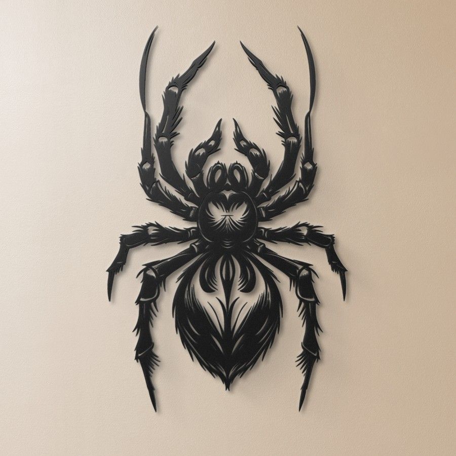 Spider Gothic Metal Wall Art