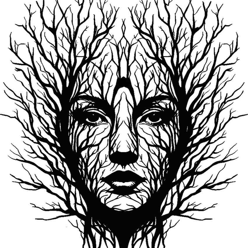 Tree Woman Metal Wall Art