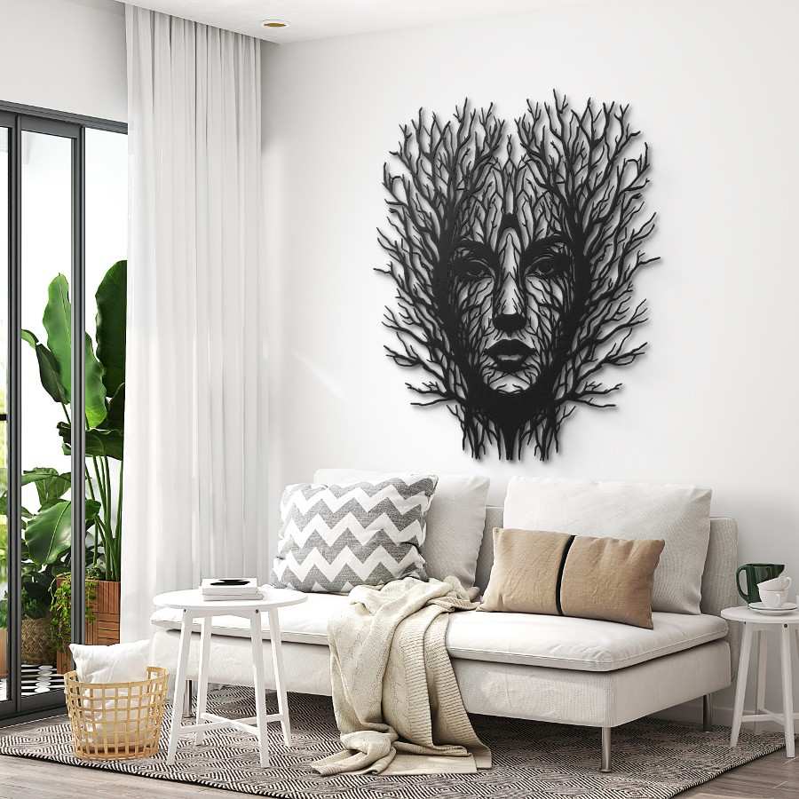Tree Woman Metal Wall Art