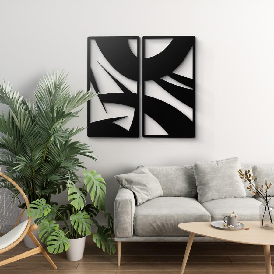 Mid Century Inspired Abstract Metal Wall Art